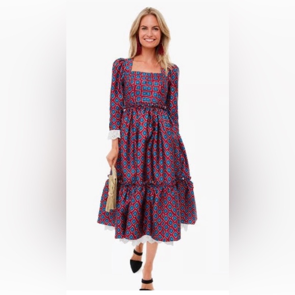 Hunter Bell Gillian Midi Dress Rouge size 
 4 - Picture 1 of 4